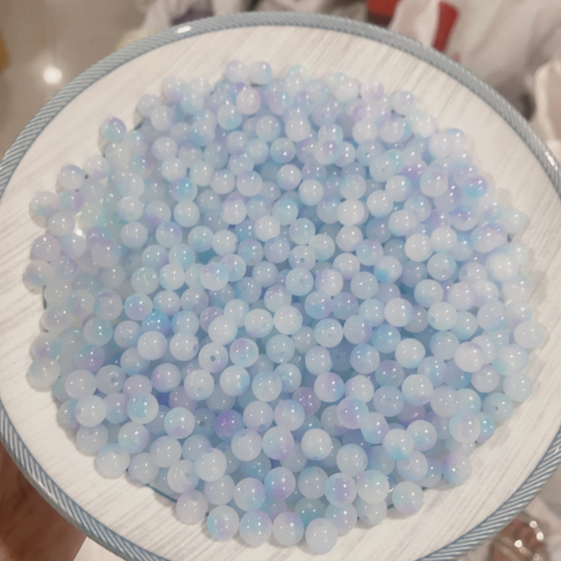 Blue, white, and purple [8mm light-sensitive color-changing beads]