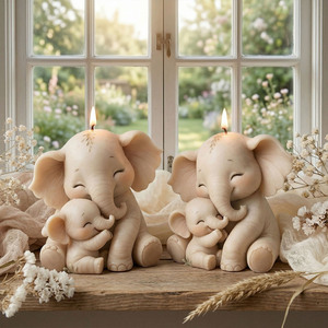 Molde <span class=keywords><strong>de</strong></span> Silicona 3D <span class=keywords><strong>de</strong></span> Elefante Madre e Hijo, Molde <span class=keywords><strong>de</strong></span> Resina <span class=keywords><strong>con</strong></span> Forma <span class=keywords><strong>de</strong></span> Elefante <span class=keywords><strong>de</strong></span> Orejas Grandes para Hacer Velas Aromáticas Hechas a Mano - Product Image 6