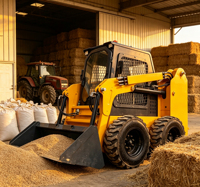 Chargeur coulissant tout-terrain pour travaux agricoles, chargeur coulissant hydraulique de haute qualité et à performance optimale