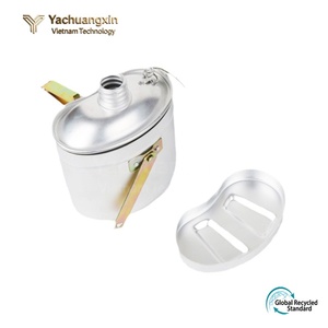 Ensemble de cuisine de camping en aluminium 3 pièces, casserole portable avec couvercle et plateau pour une utilisation en extérieur - Product Image 2