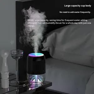 200ml Portable Mini USB Ultrasonic Silent Air Purifier Cool Mist Humidifier Essential Oil <b>Diffuser</b> <b>LED</b> <b>Lighting</b> 1 Year Plastic - Product Image 4