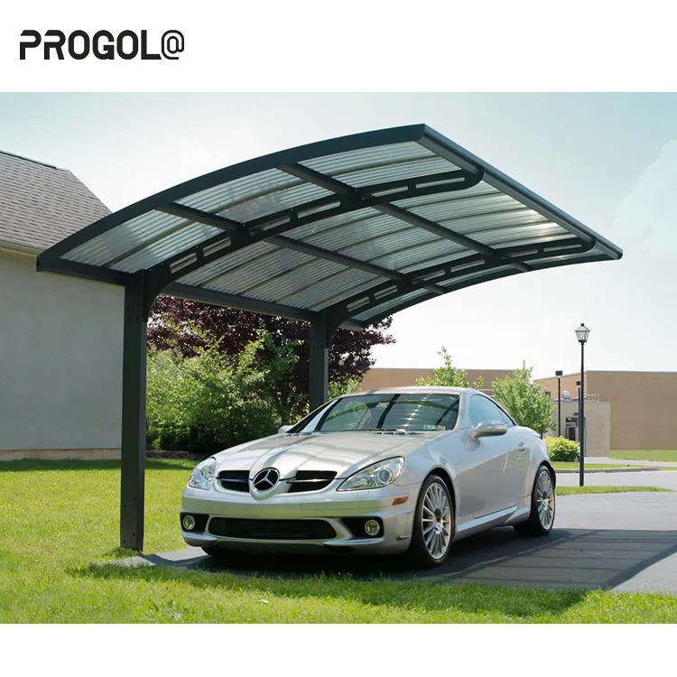 Progola Aluminium Carports Voor Parkeerplaatsen Polycarbonaat Carport Garage Waterdichte Zonnebrandcrème Cantilever Aluminium Carport Shelter