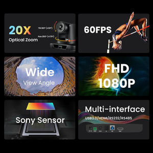 Caméra de <span class=keywords><strong>conférence</strong></span> PTZ 3x/10x/12x/20x <span class=keywords><strong>Zoom</strong></span> Caméra de sortie vidéo HDMI USB3.0 + haut-parleur M2B/sans fil Portée de 5m - Product Image 2