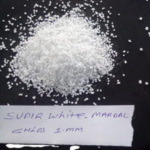 MMArt MMA-71422 1MM 2MM 3MM Granulés de marbre super blanc Gravier sans poussière lavé à l'eau Pierre concassée pour mur de construction - Product Image 1