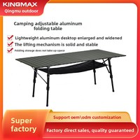 Table et chaise pliantes d'extérieur personnalisées pour le camping, avec système de levage, portables, en alliage d'aluminium, type 'Egg Roll', réglables en hauteur, vente en gros