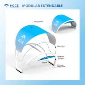 Logotipo personalizado diseño elegante resistente al viento en forma de <span class=keywords><strong>U</strong></span> playa Marin barco refugio inflable dosel tienda para espacio al aire libre - Product Image 4