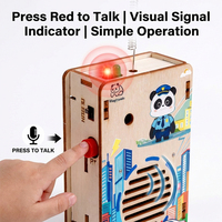 Nouveau produit, kit d'apprentissage interactif pour enfants, kit STEM DIY, talkie-walkie, jouets éducatifs en bois pour enfants