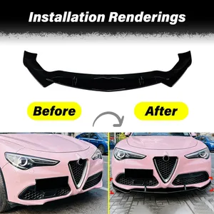 Pour Alfa Romeo Stelvio 2017 2018 2019 2020 2021 2022 2023 2024 2025 2026, Spoiler de Pare-chocs Avant, Décoration de Carrosserie, Kit Carrosserie - Product Image 2