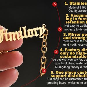 Dropshipping Bijoux fantaisie Plaqué or 18 carats Collier avec nom personnalisé Fleur du mois de naissance Colliers personnalisés - Product Image 6