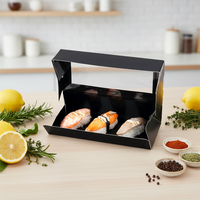 Boîte à bento, boîte à sushi, papier kraft de qualité alimentaire, écologique, conteneur jetable à emporter, emballage réutilisable pour la restauration rapide