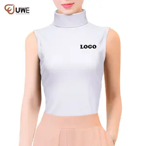 Factory Woman Solid Color Cotton Sleeveless Fashion T-shirt Choker Fitness Yoga Top