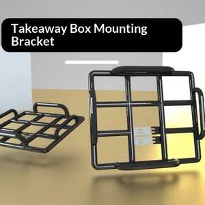 Portapacchi Posteriore per <span class=keywords><strong>Moto</strong></span> Elettrica, Base di Supporto per Bauletto, Struttura Fissa in Ferro Rinforzato per Consegne - Product Image 4