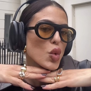 2025 NEW Unisex ếch hình chùm đơn Kính mát Chất lượng cao PC khung UV400 ống kính Châu Âu Mỹ Retro Ins xuyên biên giới-biên giớ - Product Image 3