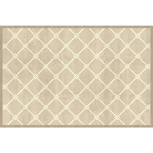 Tapis Idan Beige Overture à Rayures en Fibre de Polyester Imperméable Résistant aux Taches Facile à Nettoyer pour Salon Chambre Bureau - Product Image 3