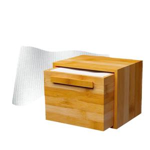 Caixa de tecido de bambu com gaveta, caixa organizadora de lanches e cremes para as mãos, caixa de armazenamento de bambu - Product Image 1