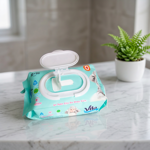 Lingettes nettoyantes pour bébé, non tissées, premium, 80 lingettes, parfumées, à partir d'eau purifiée à 99 %, pour usage domestique - Product Image 2