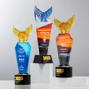 Trofeo de Cristal <span class=keywords><strong>Estrella</strong></span> Moderno de Alta Gama al por Mayor, Personalizable con Impresión a Color, Premios de Honor de Cristal, Material de Cristal, Venta al por Mayor de Fábrica - Product Image 2