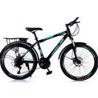 Vélo de montagne en acier haute teneur en carbone 26 pouces 21 vitesses pour hommes, vélo VTT 29 pouces avec frein à disque, suspension, cross-country, capacité de charge de 160 kg