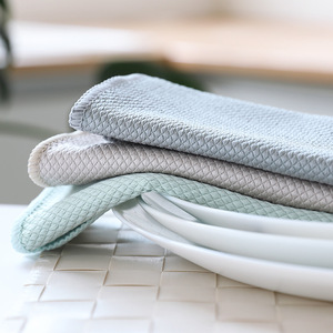 Cleaning <b>Cloth</b> Set 30x30 30x40 Three-Pack Solid Color Absorbent Lint-Free Oil-Resistant For Glass <b>Kitchen</b> Degreasing - Product Image 1