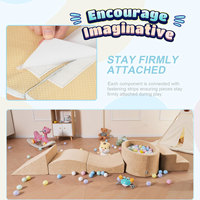 Blocs d'escalade en mousse avec fosse à balles conçus pour les tout-petits, ensemble de jeux en mousse pour l'intérieur, pour que les plus petits puissent jouer activement