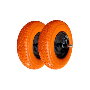 Ruedas Reforzadas de PU Caldwell, Antipinchazos, Rodamientos de Bolas Sellados de Precisión, Llanta de Acero, para Terrenos Difíciles, Uso en Construcción, OEM - Product Image 1