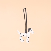 Breloque de sac en cuir PU à pois tendance, pendentif décoratif au design simple pour sac à main et bagages quotidiens