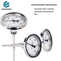 Termometer Bimetal trafo tipe bawah kualitas tinggi termometer industri baja tahan karat termometer Bimetal