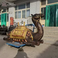 Большая наружная металлическая статуя животного с орнаментом, Арабская Бронзовая статуя верблюда