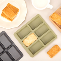 Moule à gâteau en silicone pour financiers Moule à pain anti-adhésif Mini moule à pain en silicone à 6 cavités Moule à pain en silicone