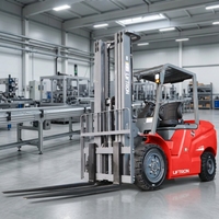 Industrieller Hoftransport-Gabelstapler mit Lithium-Ionen-Batterie und Vollgummireifen 3,5 Tonnen Tragfähigkeit Modell Liftron CPD35L