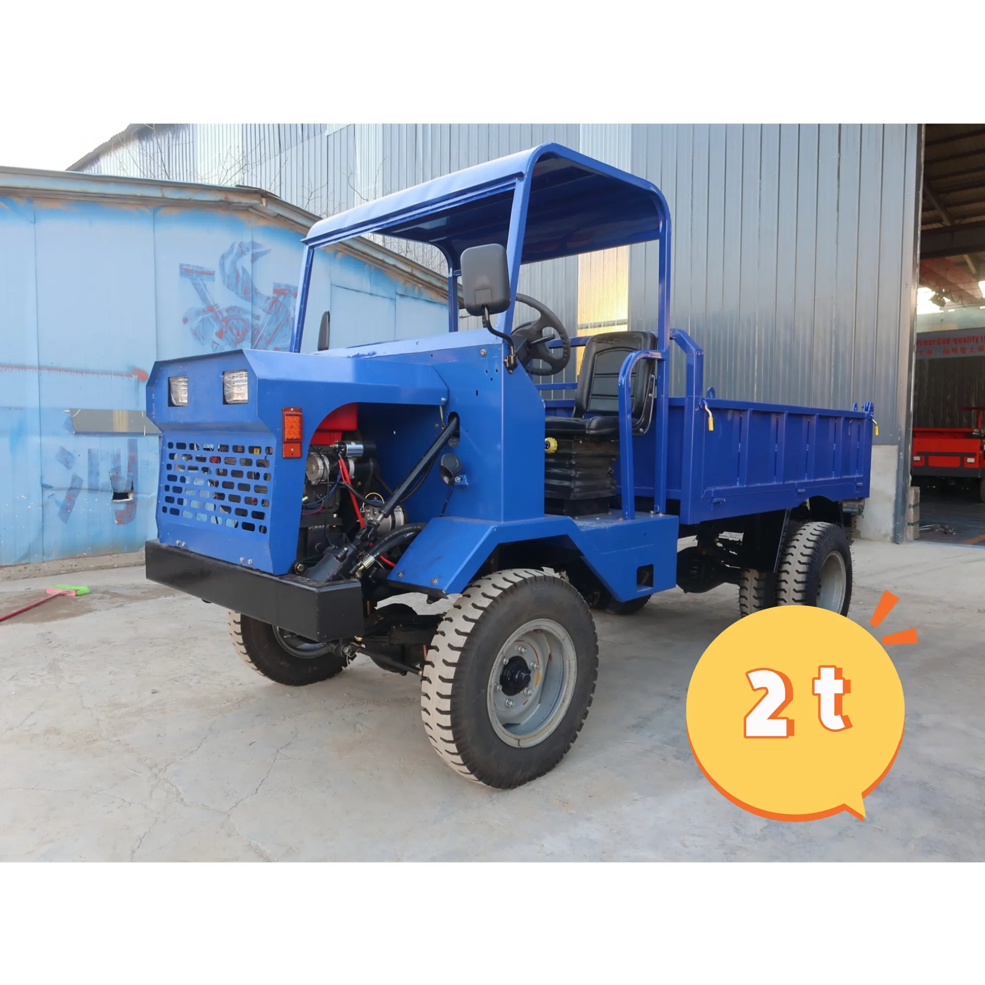 Fermes Vergers d'une capacité de charge de 2 tonnes Tracteurs agricoles Camions à benne basculante et Camions de transport de palmiers Diesel 4*4