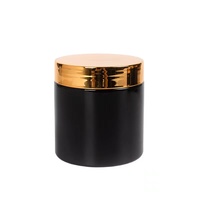 100ml 120ml 150ml 200ml 250ml 500ml Emballage cosmétique PET Pot de crème noire Conteneur de protéines