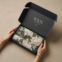Boîtes d'expédition personnalisées en carton ondulé noir brillant de qualité supérieure, boîtes cadeaux pour abonnements, emballages pour vêtements et articles d'entreprise