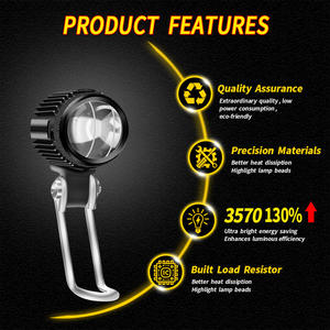 Phares de moto TCYATO, feux de croisement et de route bicolores, projecteurs intégrés dans le rétroviseur, vue avant du véhicule électrique - Product Image 2