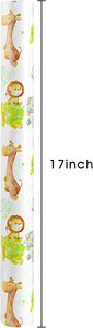 Papel de regalo neutro para baby shower con diseño de jirafa y león de dibujos animados, impreso por ambos lados, personalizable. - Product Image 2