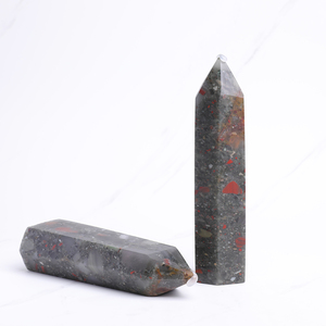 Quarzo naturale africano <span class=keywords><strong>Bloodstone</strong></span> punti di pietre preziose pietre curative per la decorazione domestica - Product Image 3