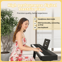 LeGemCharr Electronic Piano Keyboard Piano 88 Keys Musical Keyboard 88 Key Electronic Piano Organ