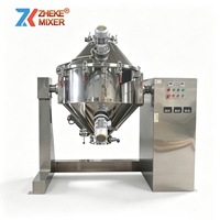 Mélangeur de poudre 3D en acier inoxydable avec hachoir haute vitesse pour un mélange uniforme dans l'industrie alimentaire, chimique et énergétique