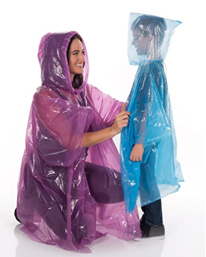 Adults Waterproof Disposable Rainwear Plastic Raincoat
