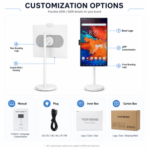 Vente en gros d'usine, écran LED LCD interactif intelligent Android de 27 pouces, affichage intérieur Full HD, CMS gratuit, <span class=keywords><strong>WiFi</strong></span> sans fil, mobile, caméra 1300W - Product Image 3