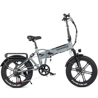 Samebike 750W 48V Krachtige Full Suspension Mountain Folding Ebike 20*4.0 Fat Tire Elektrische Fiets