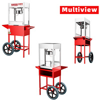 Nouvelle machine à pop-corn électrique professionnelle sur chariot à roues, haute productivité pour événements, fêtes de rue, cinéma (220V/110V)