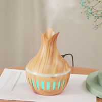 Mini humidificateur d'air portable USB 5V DIY 300mL en plastique imitation bois à ultrasons avec lumières RVB diffuseur d'arômes pour la maison et la voiture