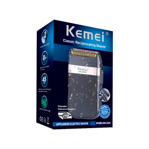 เครื่องโกนหนวดไฟฟ้า Kemei รุ่น KM-2024 กันน้ำ แบบใบมีดเคลื่อนที่ได้ สำหรับผู้ชาย ชาร์จผ่าน USB ตัวเครื่องทำจากพลาสติก - Product Image 1