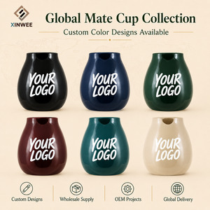 Juego de Tazas de Cerámica Personalizadas de 350 ml, Color Verde <span class=keywords><strong>Mate</strong></span>, para Té - Product Image 5