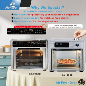 Đa chức năng kỹ thuật số màn hình cảm ứng pháp cửa ra vào horno freidora de Aire <span class=keywords><strong>Countertop</strong></span> điện nồi chiên không khí Lò nướng bánh mỳ đối lưu - Product Image 3