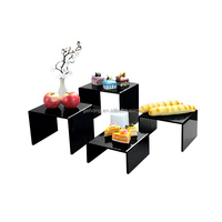 Mini Table de présentation de gâteaux, service de présentation pour banquets, présentoir à desserts en acrylique, 5 pièces