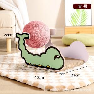 Rascador para Gatos Moderno, de Madera Maciza de Sisal Natural, Duradero, Interactivo, en Caja de Cartón, Juguete para Mascotas de 4 Niveles, Regalo de Navidad - Product Image 3