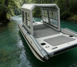 Auvent de <span class=keywords><strong>bateau</strong></span> gonflable imperméable avec fenêtre transparente, protection UV, pare-soleil pour la pêche, le kayak, le yacht - Product Image 4