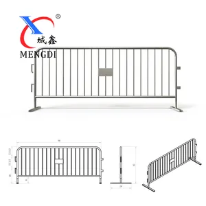 Hot Dipped Galvanized Removable Road Safety Barrier Crowd Control Barriers Fence